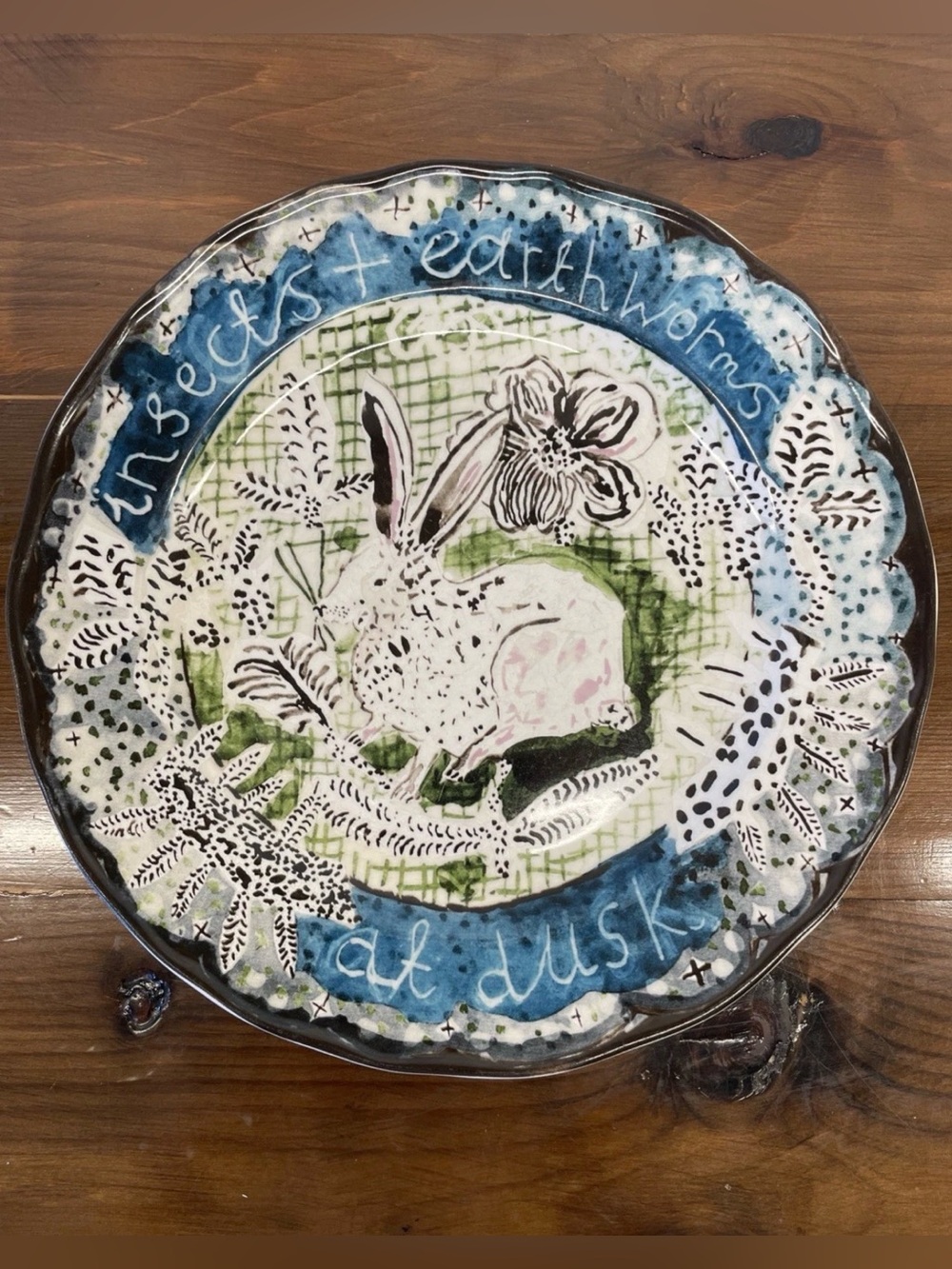 Anthropologie “A Plate for Lambs Lettuce” Set of 4 Side Plate Cornelia Odonovan
